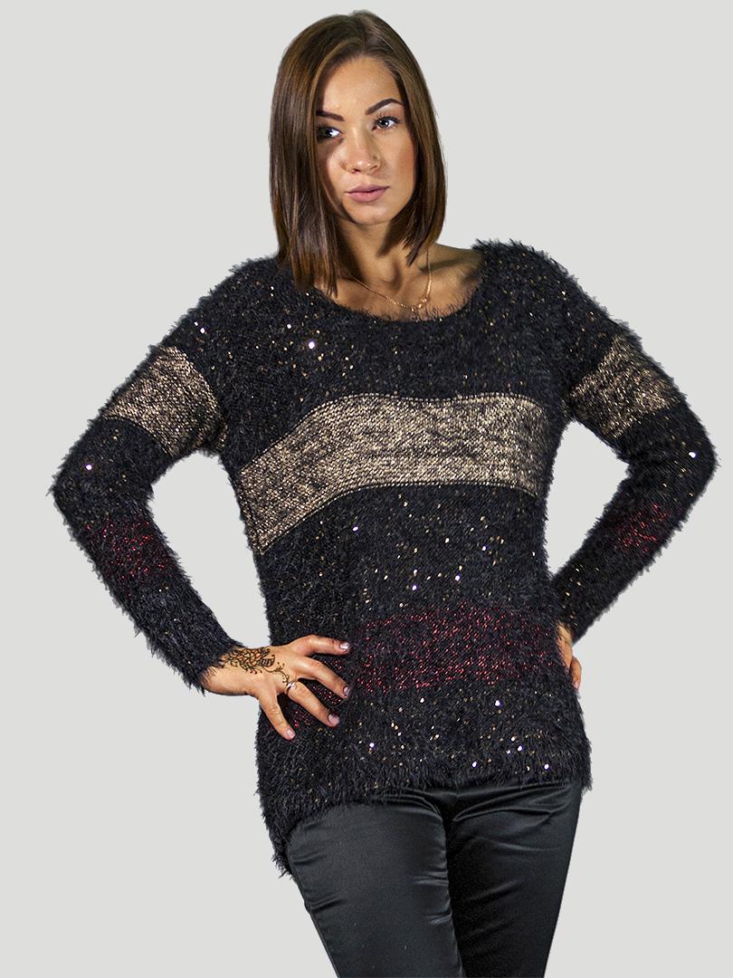 Светр жіночий демісезонний Lowett LW-935315 р. 42 Чорний (17852162) - фото 9 Светр жіночий демісезонний Lowett LW-935315 р. 42 Чорний (17852162) - фото 9