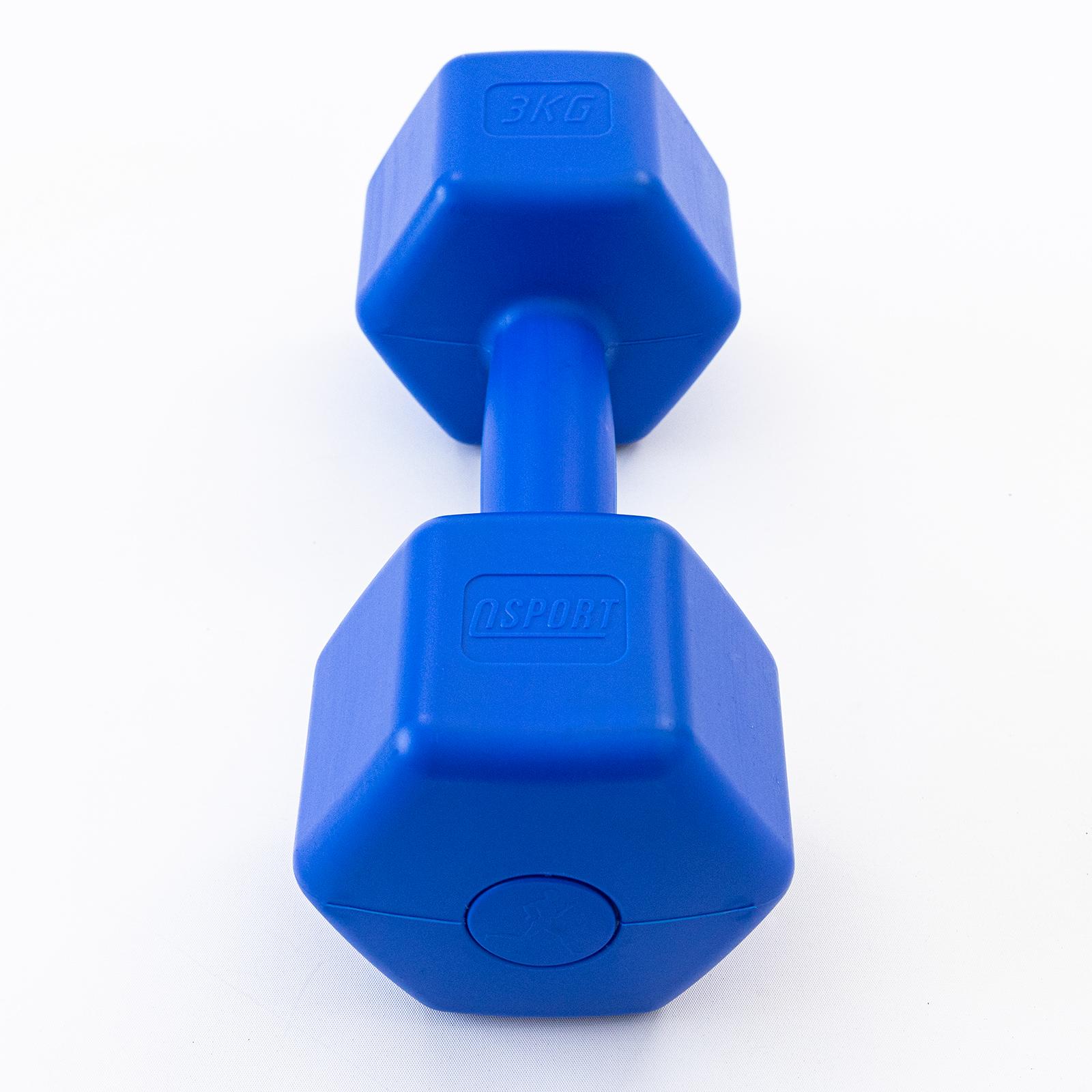 Гантель пластикова цільна OSPORT Lite 2 кг Синій (OF-0117) - фото 2