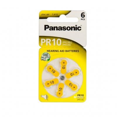 Батарейки Panasonic ZA10 для слухового апарату 6 шт.