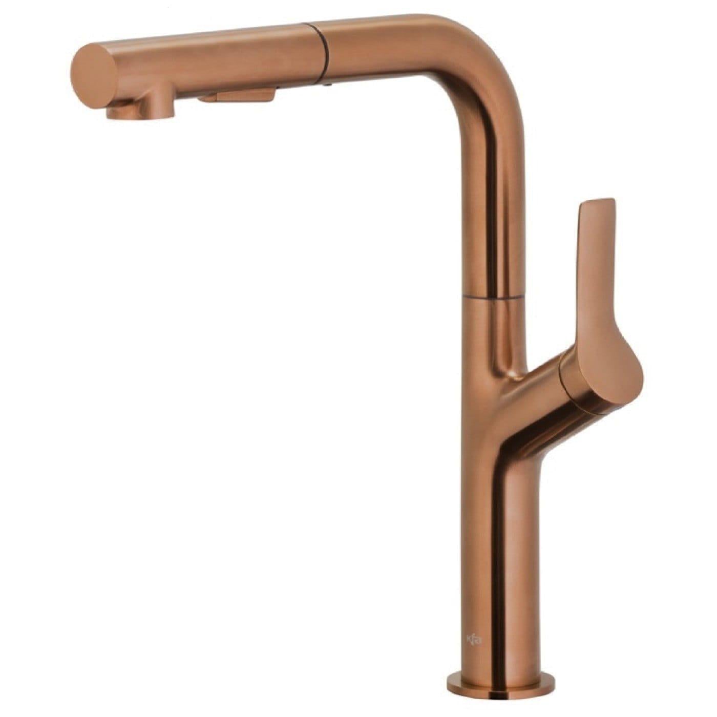 Смеситель кухонный KFA Armatura Duero Design с выдвижным изливом Бронзовый брашированный (37462576)
