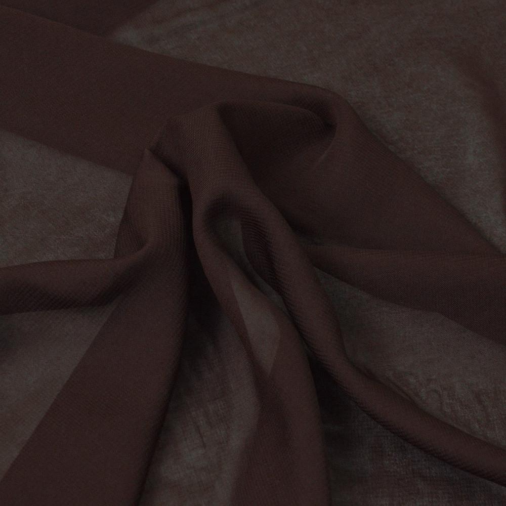 Ткань шифон Мульти Темно-шоколадный (1438558217)