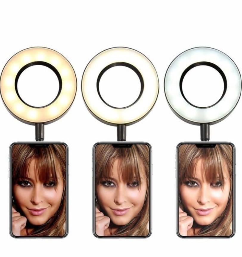 Набор для блоггера 4в1 кольцевая лампа/держатель для микрофона/2 держателя для телефона/LED/USB/3 режима 10 Вт - фото 4
