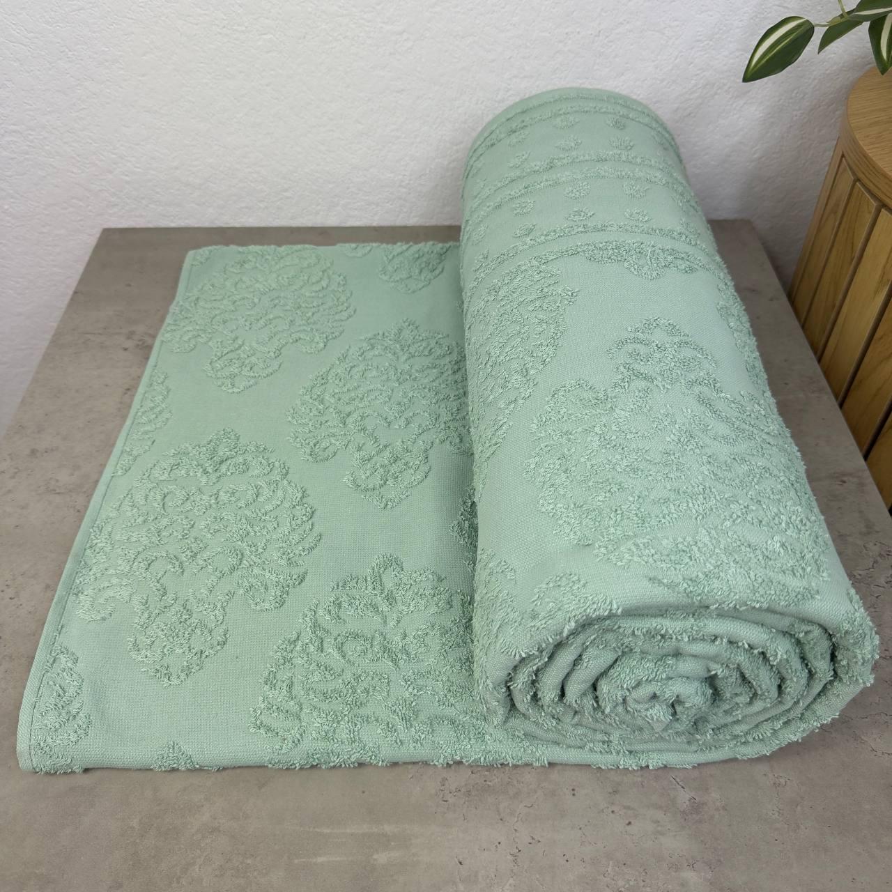 Простынь жаккардовая махровая GM TEXTILE 400 г/м2 150x200 см Мятный (p-400G-150x200-mint) - фото 1 Простынь жаккардовая махровая GM TEXTILE 400 г/м2 150x200 см Мятный (p-400G-150x200-mint) - фото 1