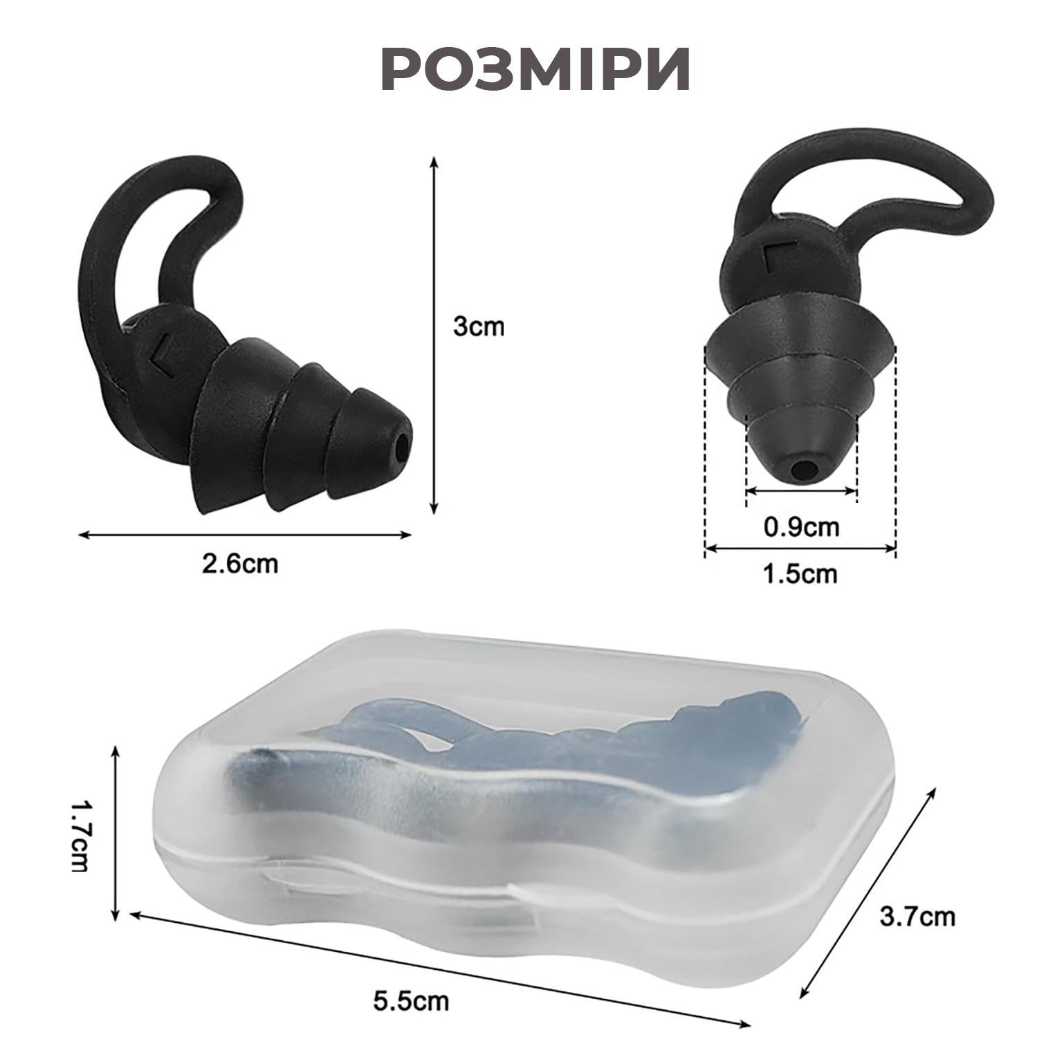 Беруши для сна Univerza Акула силиконовые шумоподавляющие анатомические в футляре Черный - фото 15 Беруши для сна Univerza Акула силиконовые шумоподавляющие анатомические в футляре Черный - фото 15