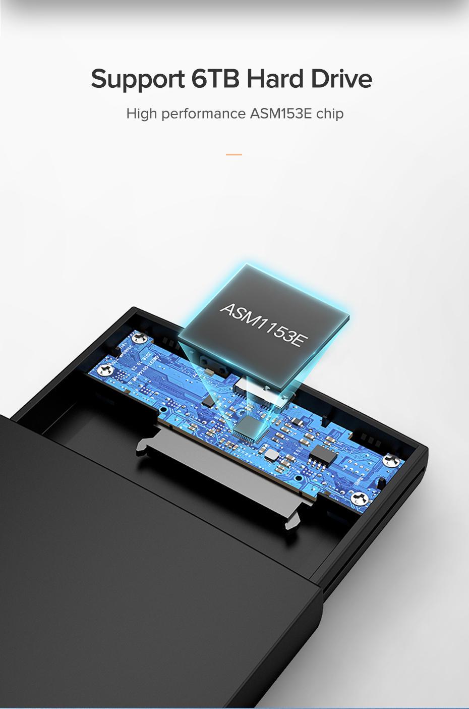 Корпус зовнішній для HDD SSD UGREEN 2.5" SATA III USB 3.0/5 Гбіт/с до 6 ТБ з кабелем Чорний (60353) - фото 12