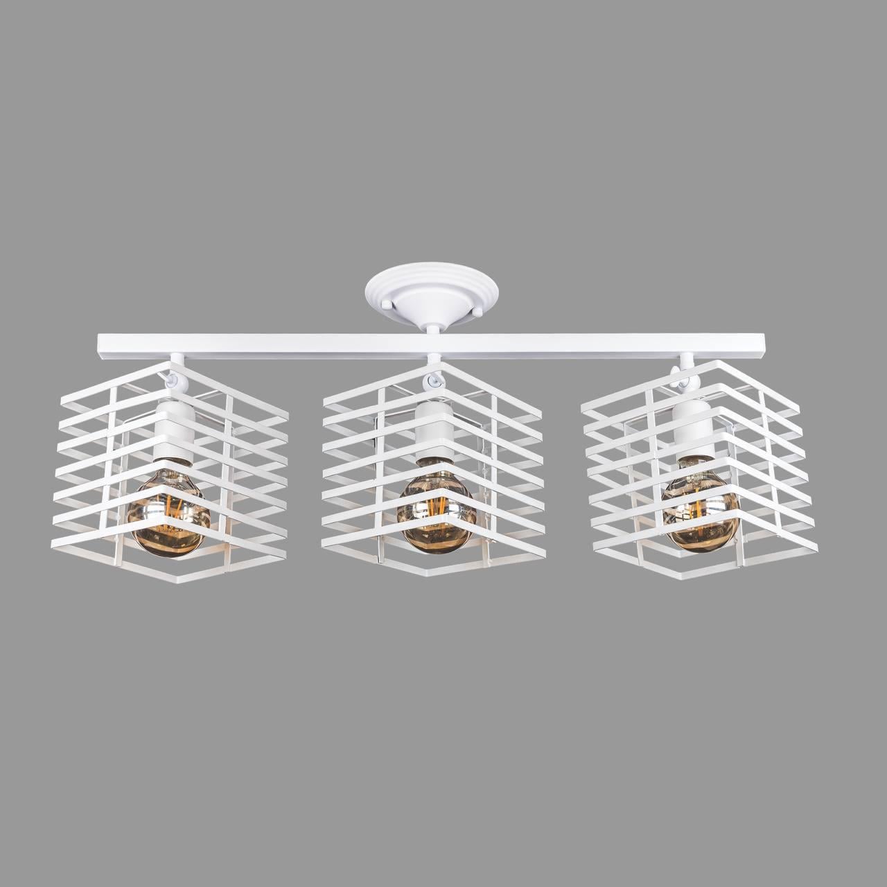 Люстра-лофт потолочная на 3 плафона Белый (56-XPR104F-3 WH)