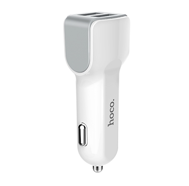 Зарядка в авто для телефона Hoco Z23 2 USB White (802036) - фото 2