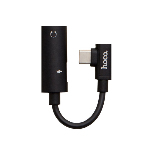 Перехідник Hoco LS19 Type-C Type-C Power/Jack Black