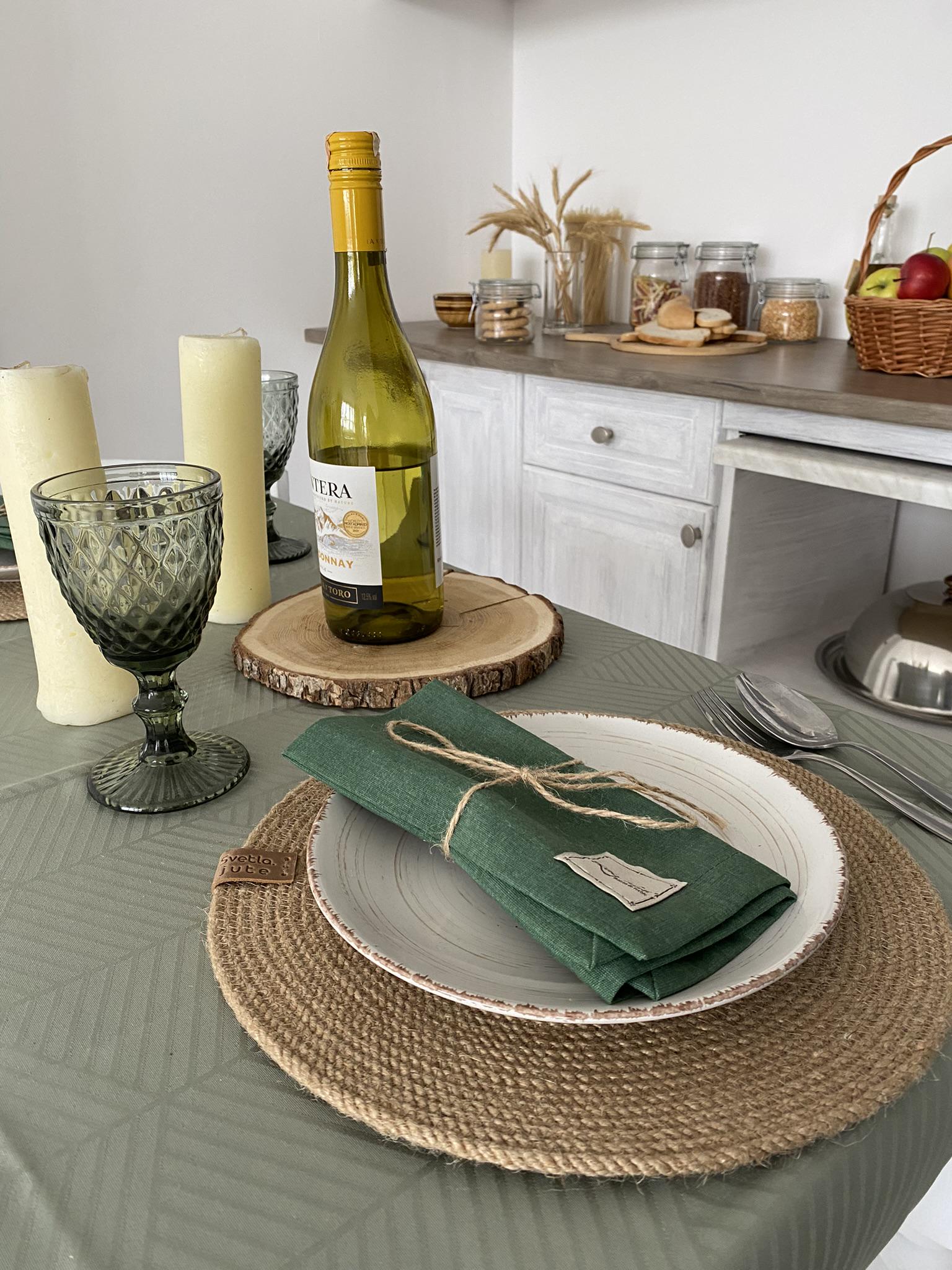 Набір підтарільників Svetla.jute із джута ручної роботи для сервірування столу 4 шт. 30 см (JUT005) - фото 3 Набір підтарільників Svetla.jute із джута ручної роботи для сервірування столу 4 шт. 30 см (JUT005) - фото 3