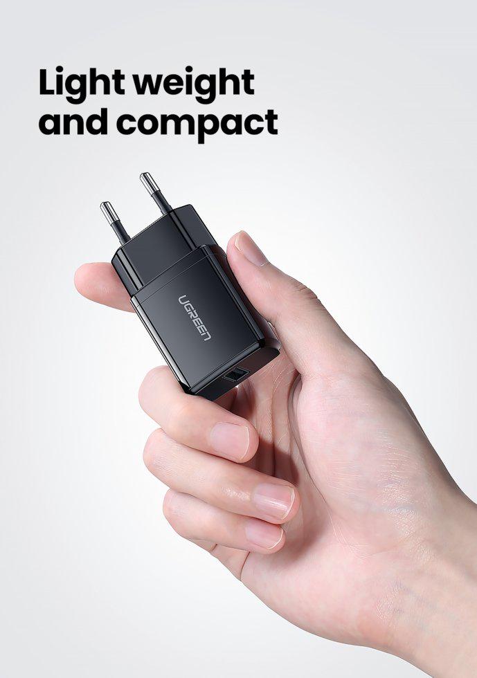 Зарядное устройство сетевое UGREEN ED011 USB 10,5W (50459) - фото 4 Зарядное устройство сетевое UGREEN ED011 USB 10,5W (50459) - фото 4