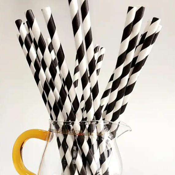Трубочки коктейльные 25 шт. 20 см Черно-белый (2108/8) - фото 4