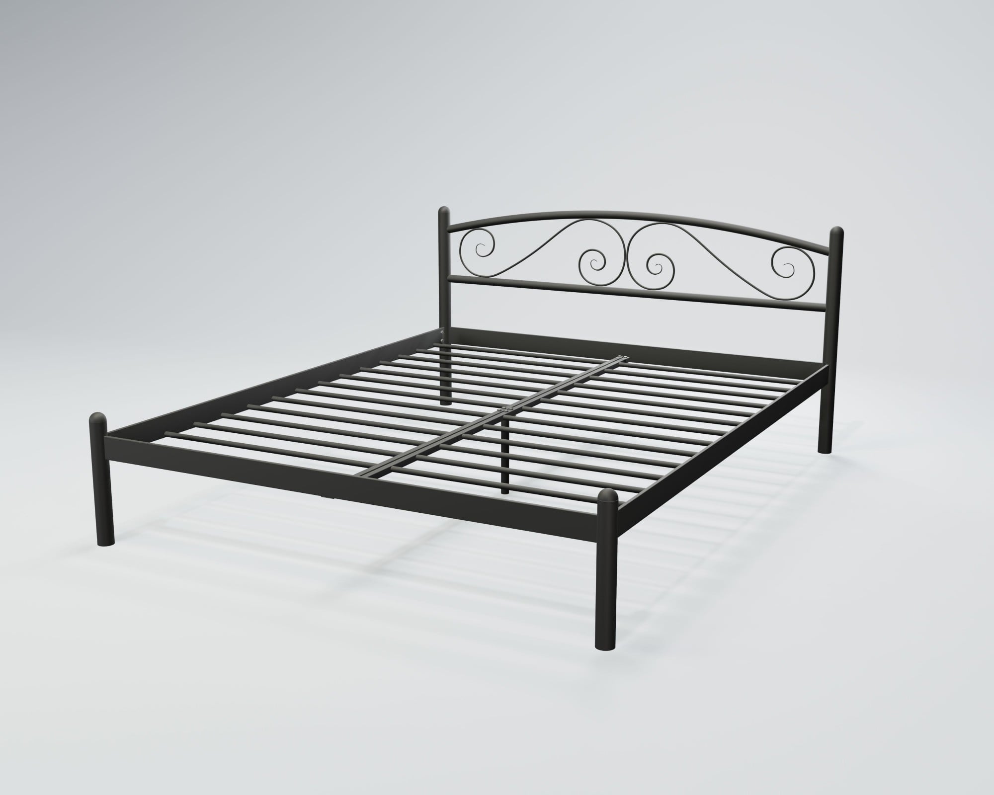 Кровать двуспальная BNB ViolaDesign 140х200 см Антрацит (r2_ten_0430)