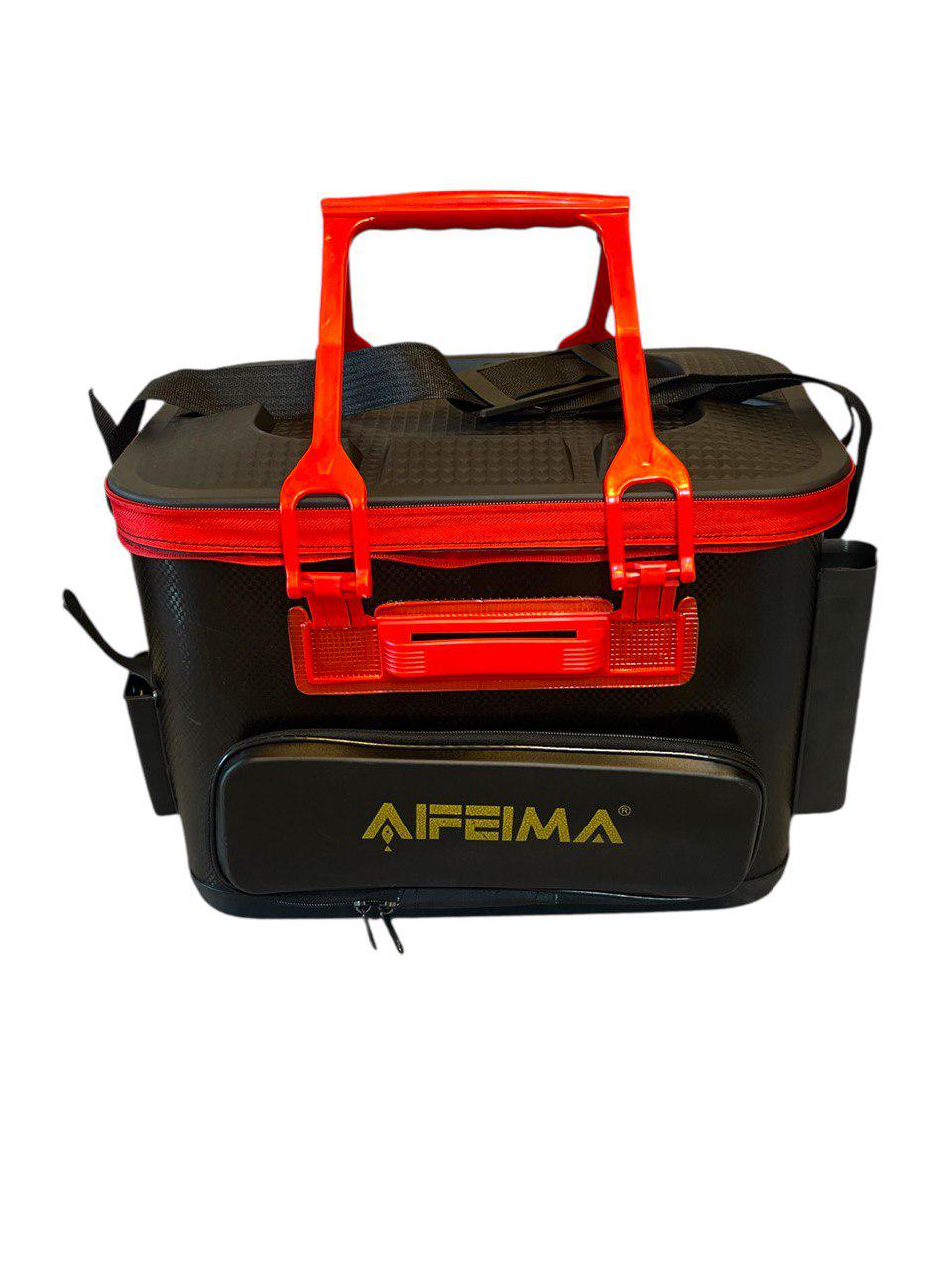 Сумка рыболовная AFEIMA 4 держателя/карман/с ручками и ремнем 33 л 42х27х29 см Черный/Красный (2388395942)
