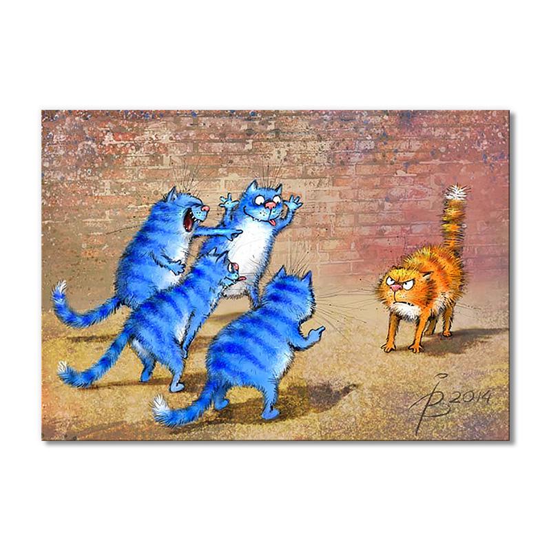 Модульная картина Загнали в угол 1 модуль 80x120 см (_rinaz_20141624004)