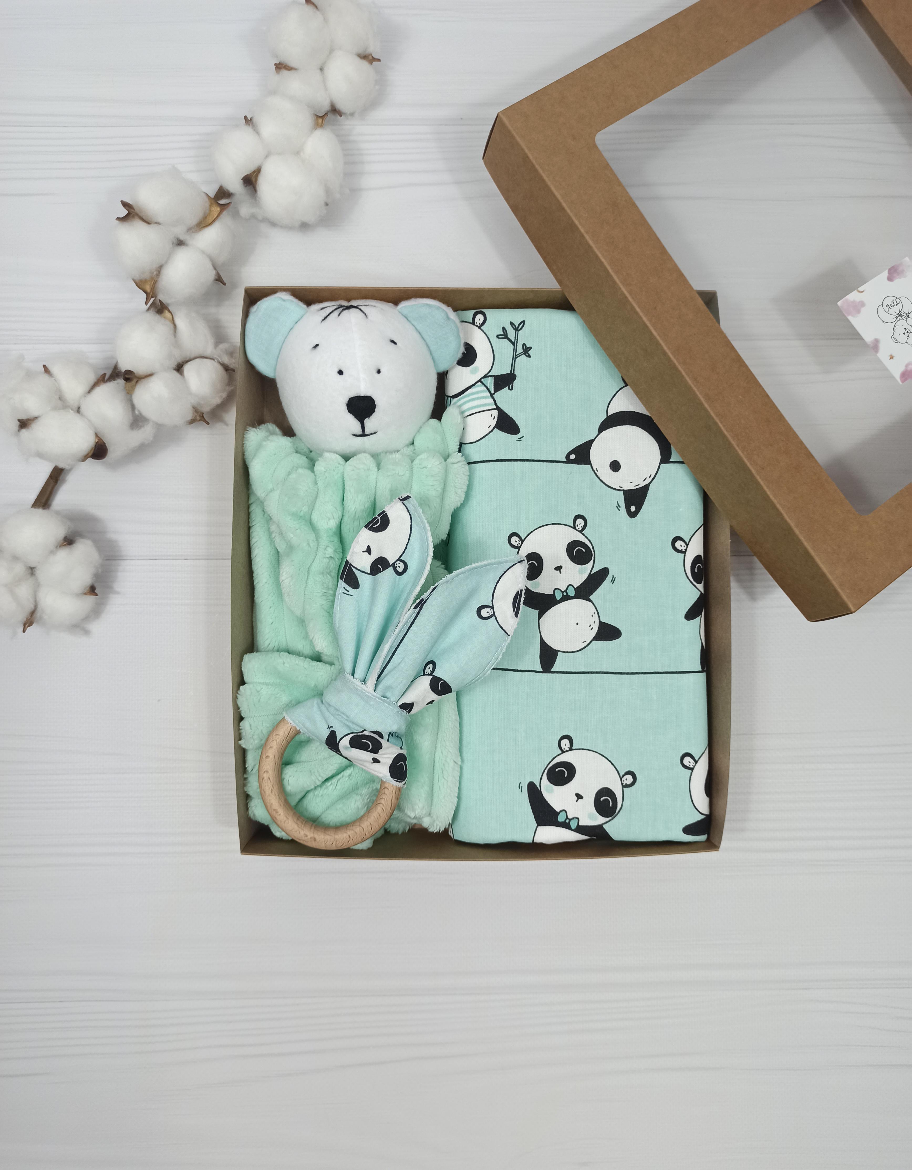 Подарочный набор a.l.babybox Панды акробаты Мятный (NA 18243178)
