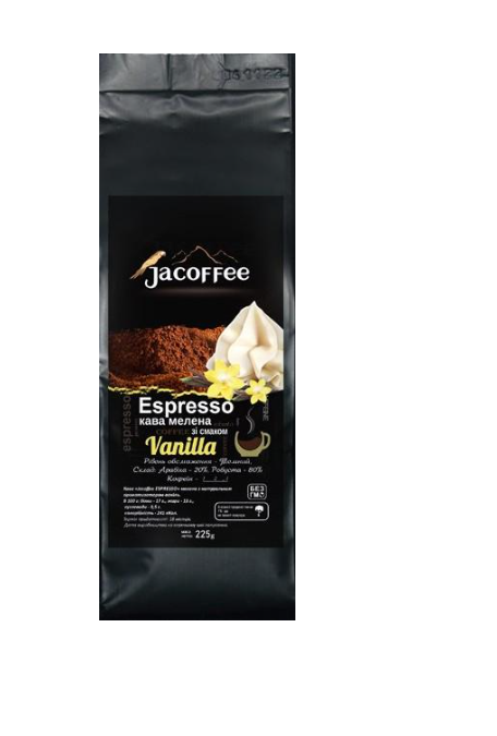 Кава мелена Jacoffee Espresso Ваніль 225 г