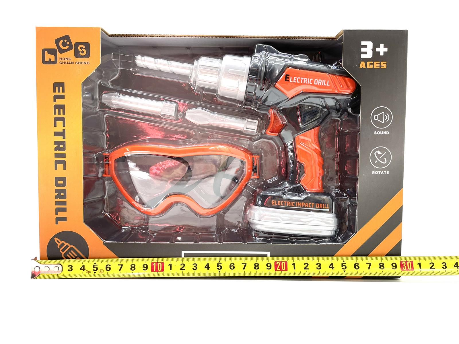 Набір інструментів дитячий шуруповерт та окуляри Чорно-помаранчевий (778-4) - фото 5