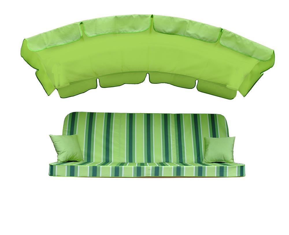 Мягкий комплект к качелям Ost-Fran Tripoli салатовые полоски (2720)