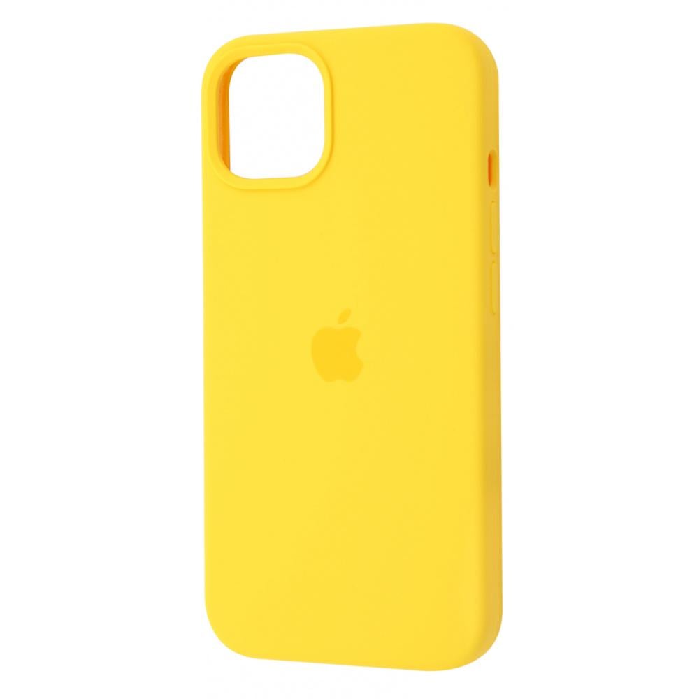 Чехол с мягкой подкладкой PRC Silicone Case Full Cover iPhone 13 canary yellow Желтый - фото 1