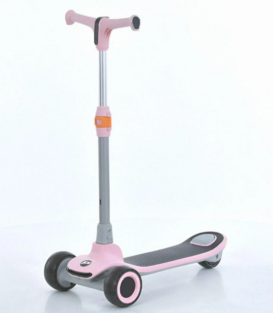 Самокат JR3-143-P полиуретановые колеса подсветка передних и заднего колес складной руль Розовый (26132073)