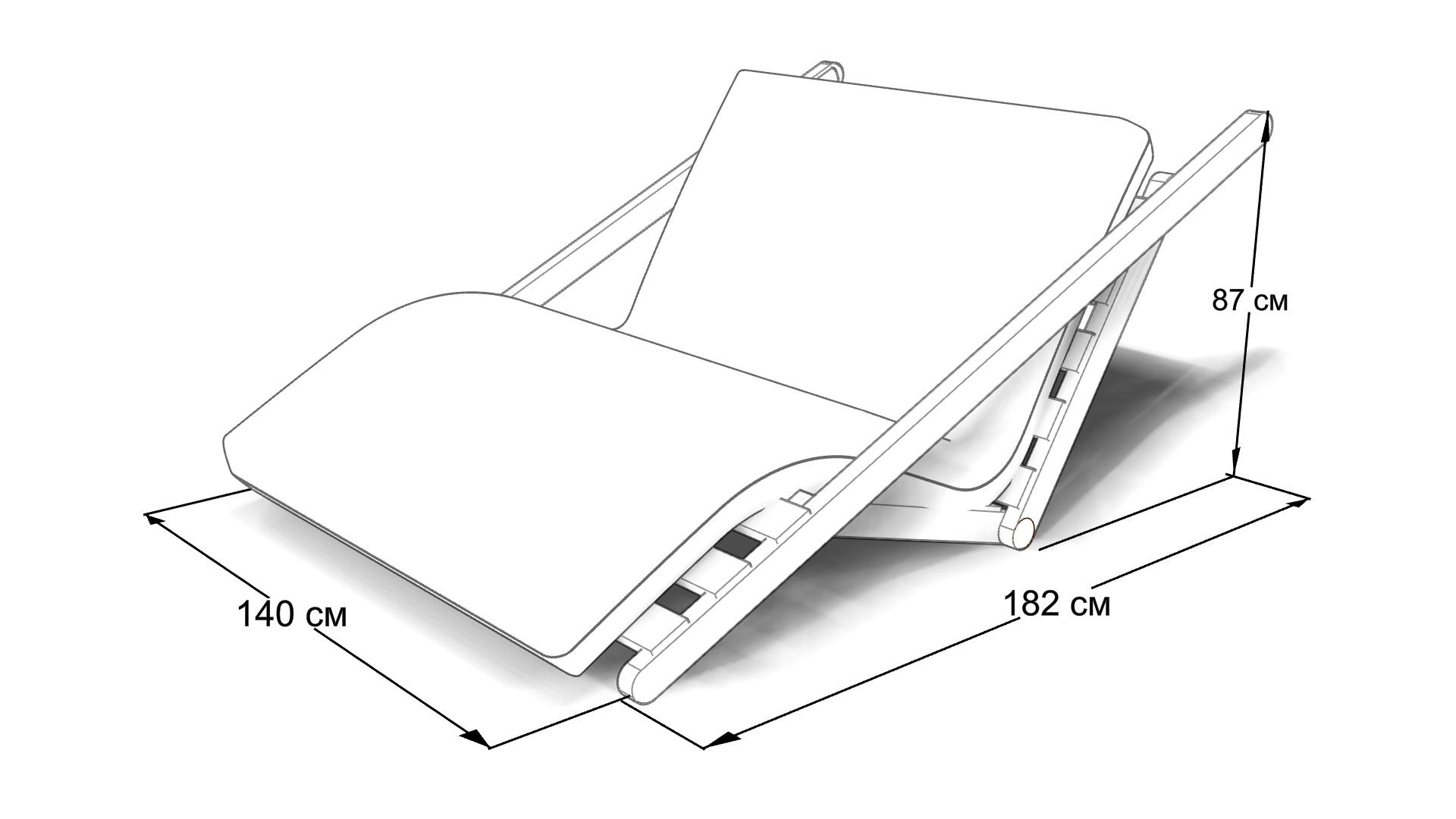 Футон-реклайнер Futon Art L 140х200 каркас/матрац Білий/Білий - фото 2