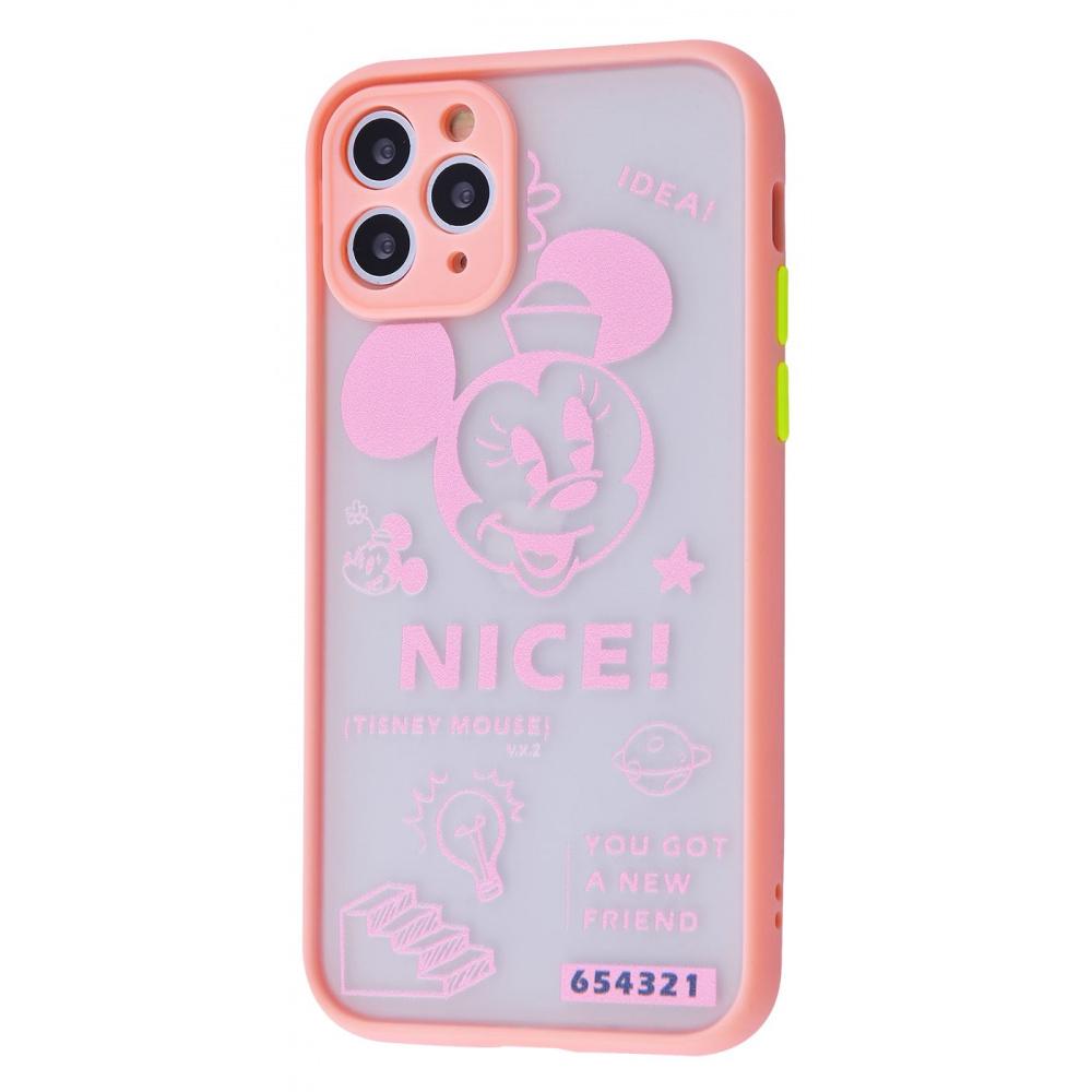 Чехол PRC Picture Shadow Matte Case New (PC+TPU) iPhone 11 Pro Max mickey mouse pink С рисунком Розовый