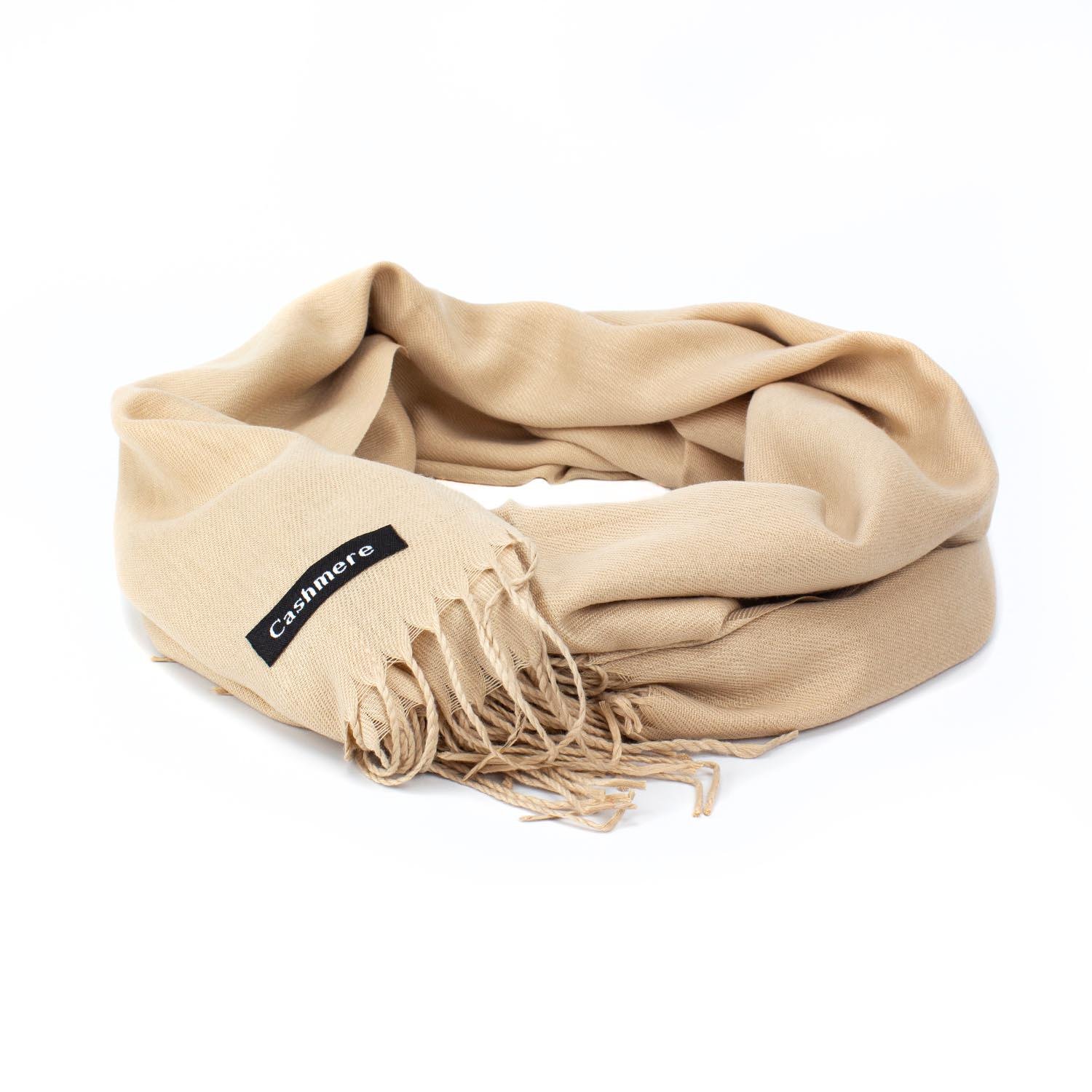 Женский кашемировый шарф Cashmere Светлый верблюд (S92003)