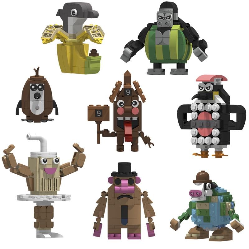 Конструктор для детей Роблокс Steal Brainrot Secret 8 персонажей 856 дет. (арт EPC15301M)