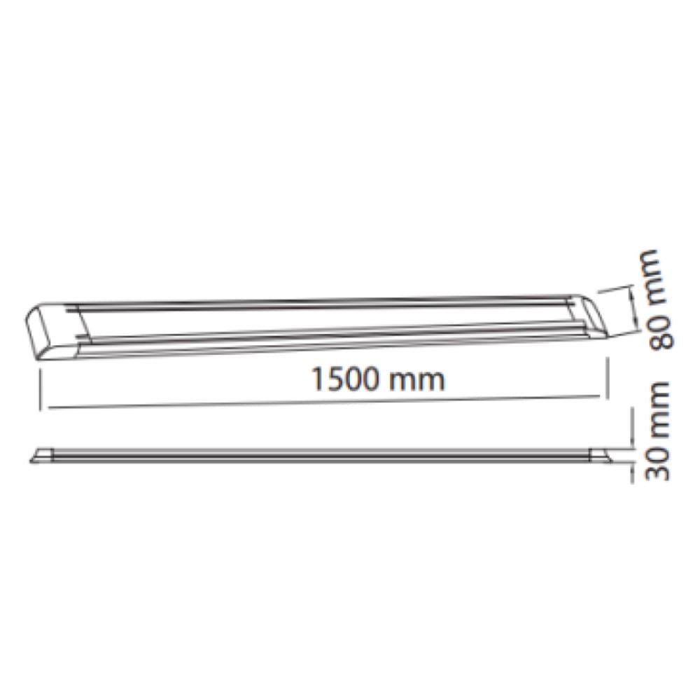 Світильник світлодіодний лінійний HOROZ ELECTRIC Gama-80Х 80W 6400K Чорний - фото 2 Світильник світлодіодний лінійний HOROZ ELECTRIC Gama-80Х 80W 6400K Чорний - фото 2