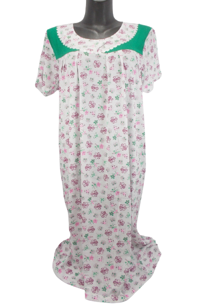 Ночная рубашка женская хлопковая Dollar Club 160-1 р. 50-52 Белый/Зеленый (1436490330)