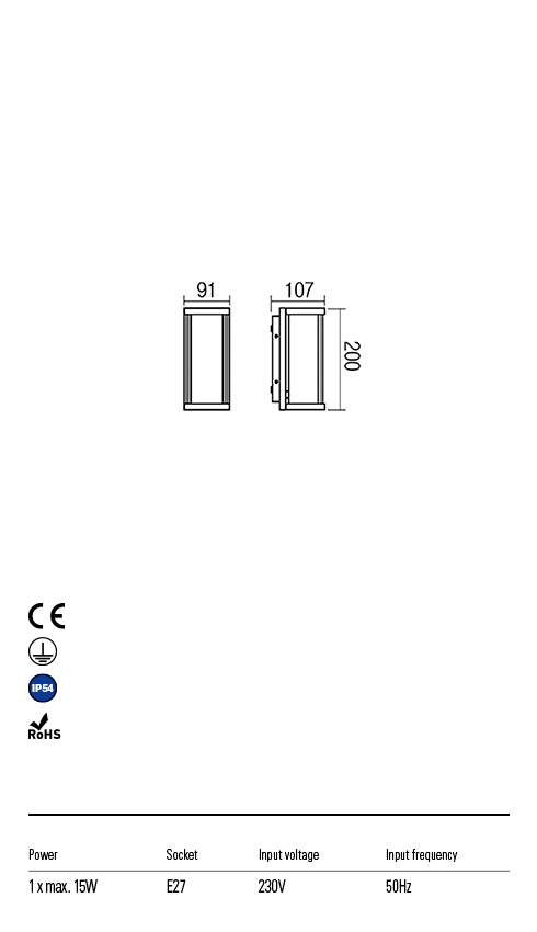 Бра вуличне Redo Vitra Ap E27 1X15 W Ip54 Bk 5.1.1 (9107) - фото 3