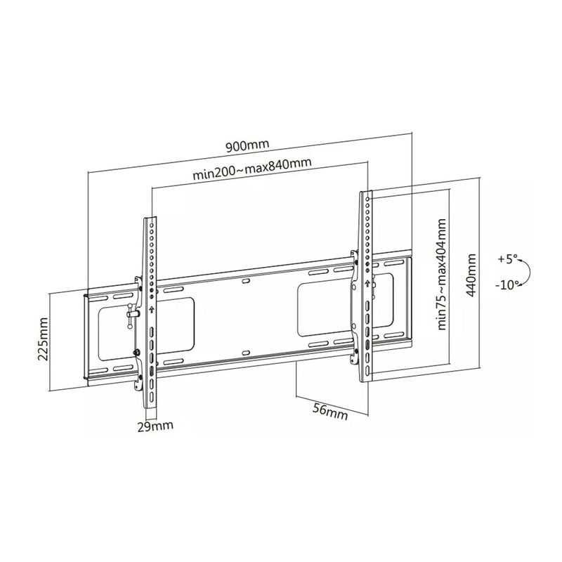 Крепление для телевизора ITech PLB-2B кронштейн настенный 37-70" (21208314) - фото 7