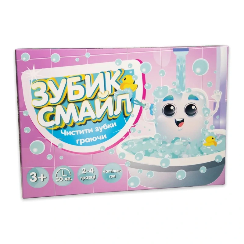 Настільна гра "Зубик Смайл" 30398 українською мовою Настільна гра "Зубик Смайл" 30398 українською мовою