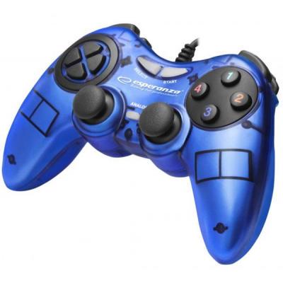 Джойстик Gembird Gamepad PC USB Fighter EGG105 Black/Blue