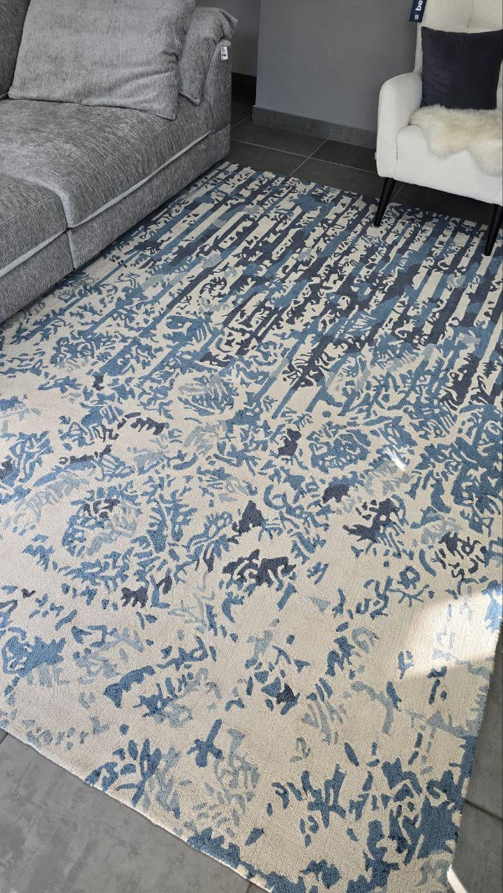 Ковер Sitap Altamarea Blue 200x300 см с рисунком бамбука (82642)