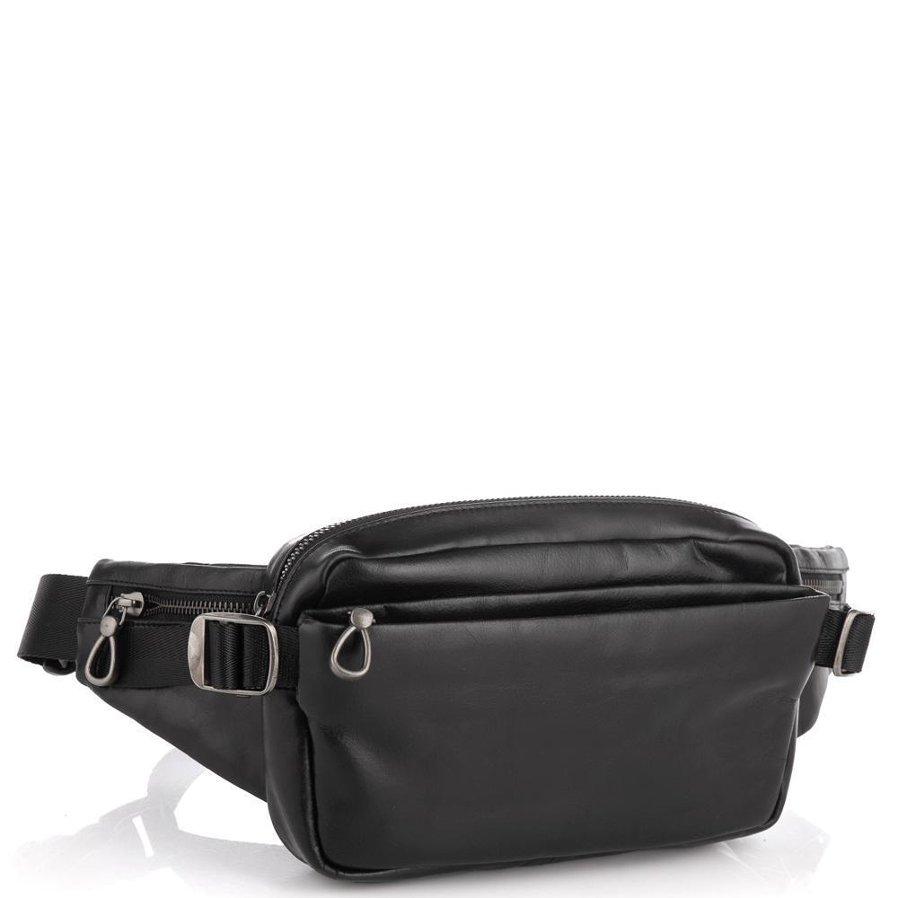 Поясная сумка из натуральной кожи Royal Bag 1001A Черный (4628)