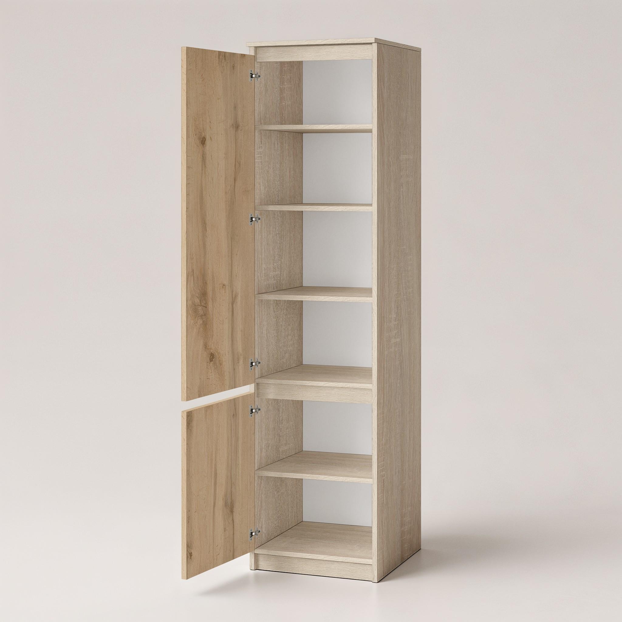 Шафа-пенал з полицями T-217 500х498х2117 мм Дуб Сонома/Дуб Аппалачі - фото 2 Шафа-пенал з полицями T-217 500х498х2117 мм Дуб Сонома/Дуб Аппалачі - фото 2