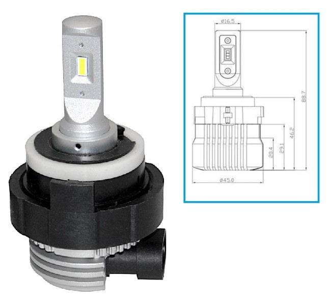 Автолампи Qline Alpha LED BMW-H7 6000K 2 шт. - фото 3 Автолампи Qline Alpha LED BMW-H7 6000K 2 шт. - фото 3