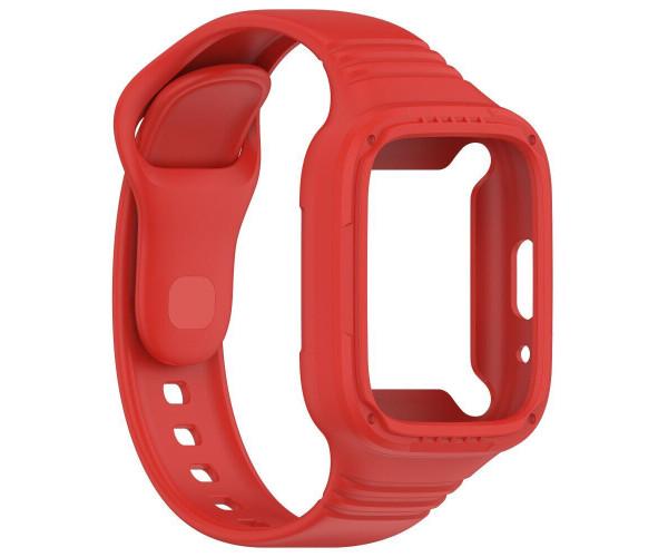 Силиконовый ремешок с чехлом для Redmi Watch 3 Active Красный