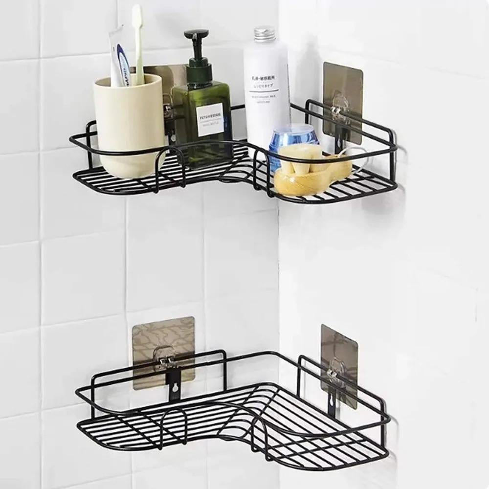 Полка для ванной угловая Metal Bath Holder металлическая до 13 кг 36 см 2 шт. (b03cf46d) - фото 10