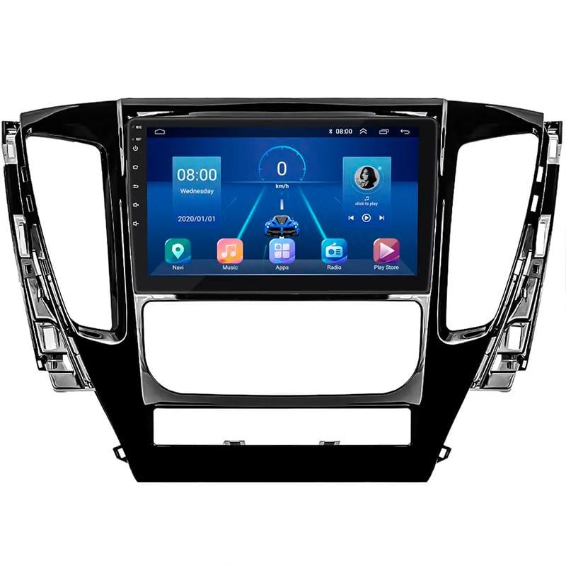 Магнитола штатная Lesko для Mitsubishi Pajero Sport III 2015-2021 экран 9" 6/128Gb 4G Wi-Fi GPS Top