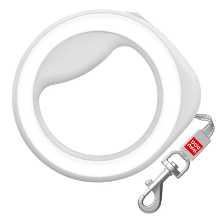 Поводок-рулетка для собак Waudog R-leash светоотражающей лентой до 40 кг 2,9 м из Белый (2296440332)