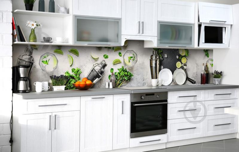 Скинали на кухню Zatarga «Свежесть мохито» 600х3000 мм виниловая 3Д наклейка кухонный фартук самоклеящаяся Скинали на кухню Zatarga «Свежесть мохито» 600х3000 мм виниловая 3Д наклейка кухонный фартук самоклеящаяся