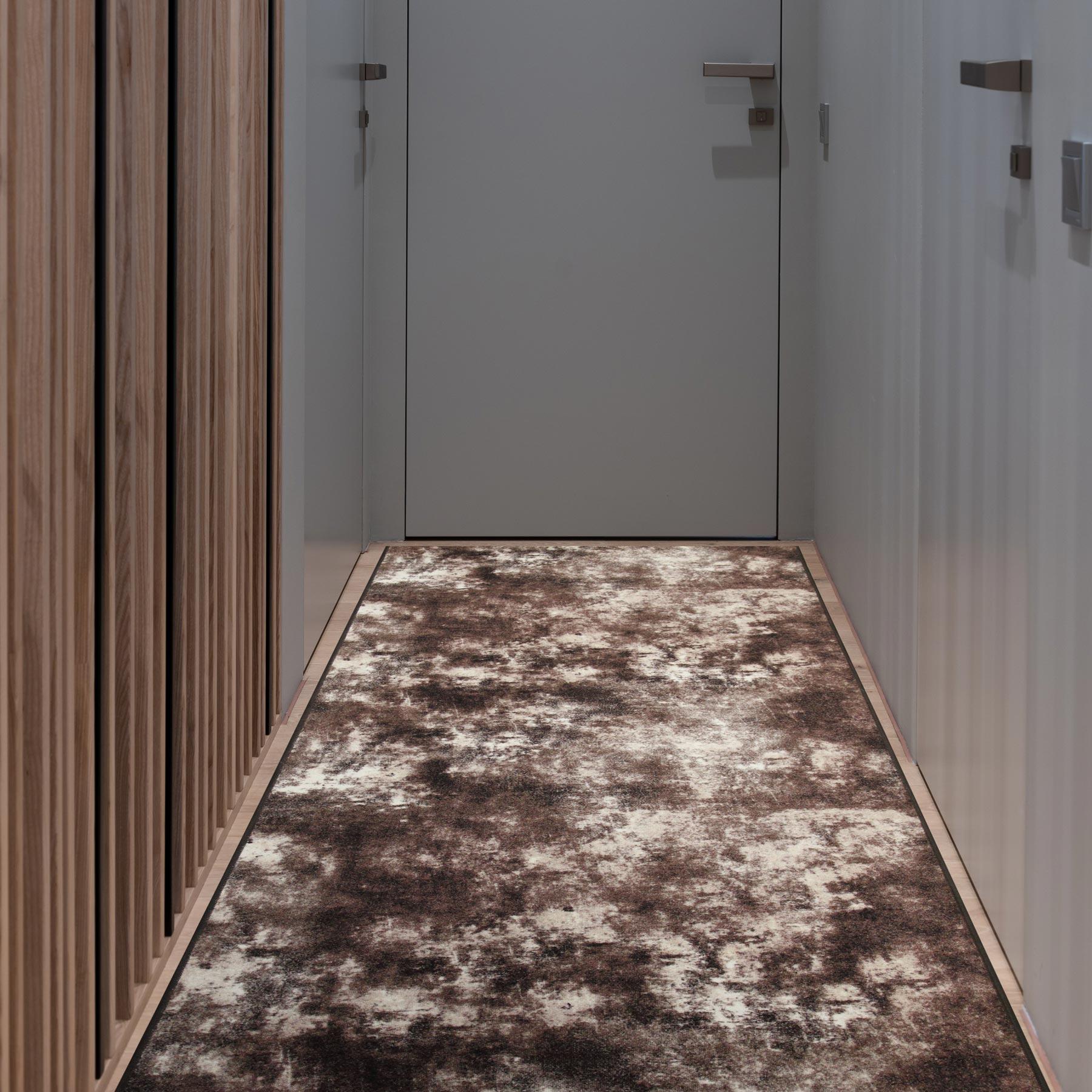 Дорожка ковровая безворсовая Ratio PrintGel 1023VL40-P5 на резиновой основе 1,2 м Коричневый (00-00014571) - фото 3