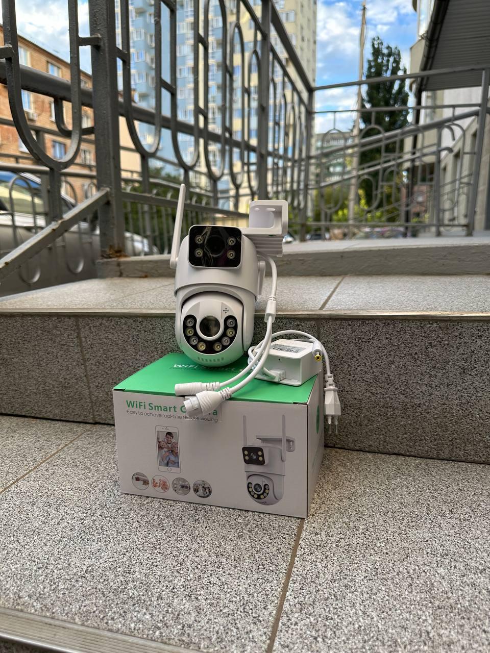 Камера відеоспостереження вулична ICSEE IP Wi-Fi 2 об'єктива 8Mp (2491164506) - фото 8