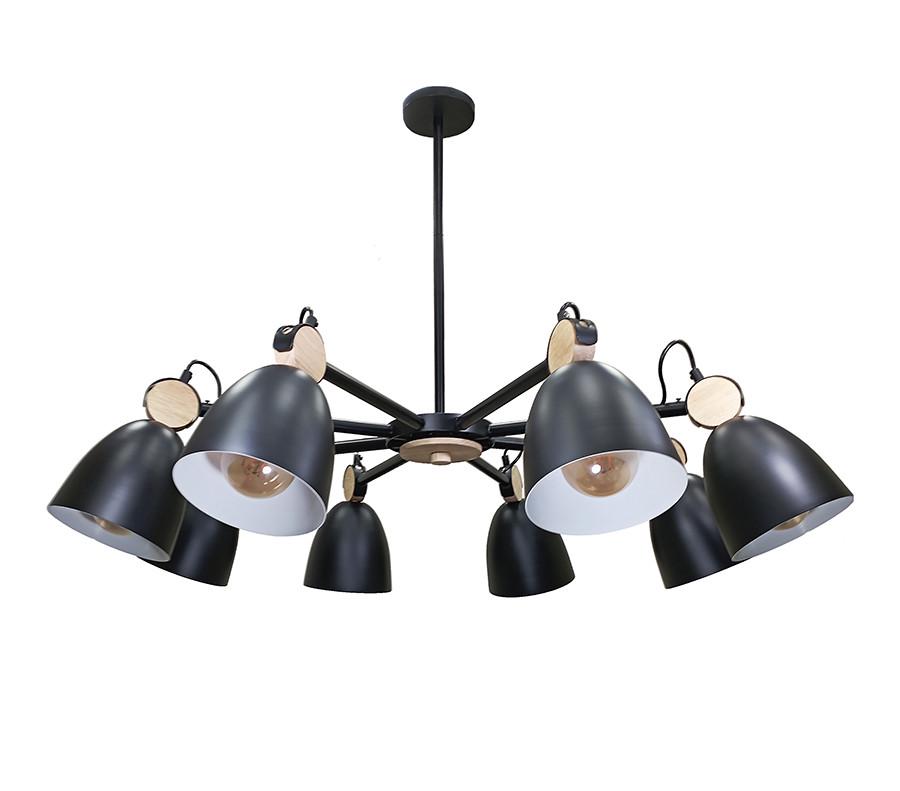 Люстра Levistella 752V27039-8 BK Лофт на 8 плафонов Черный (1887932611)