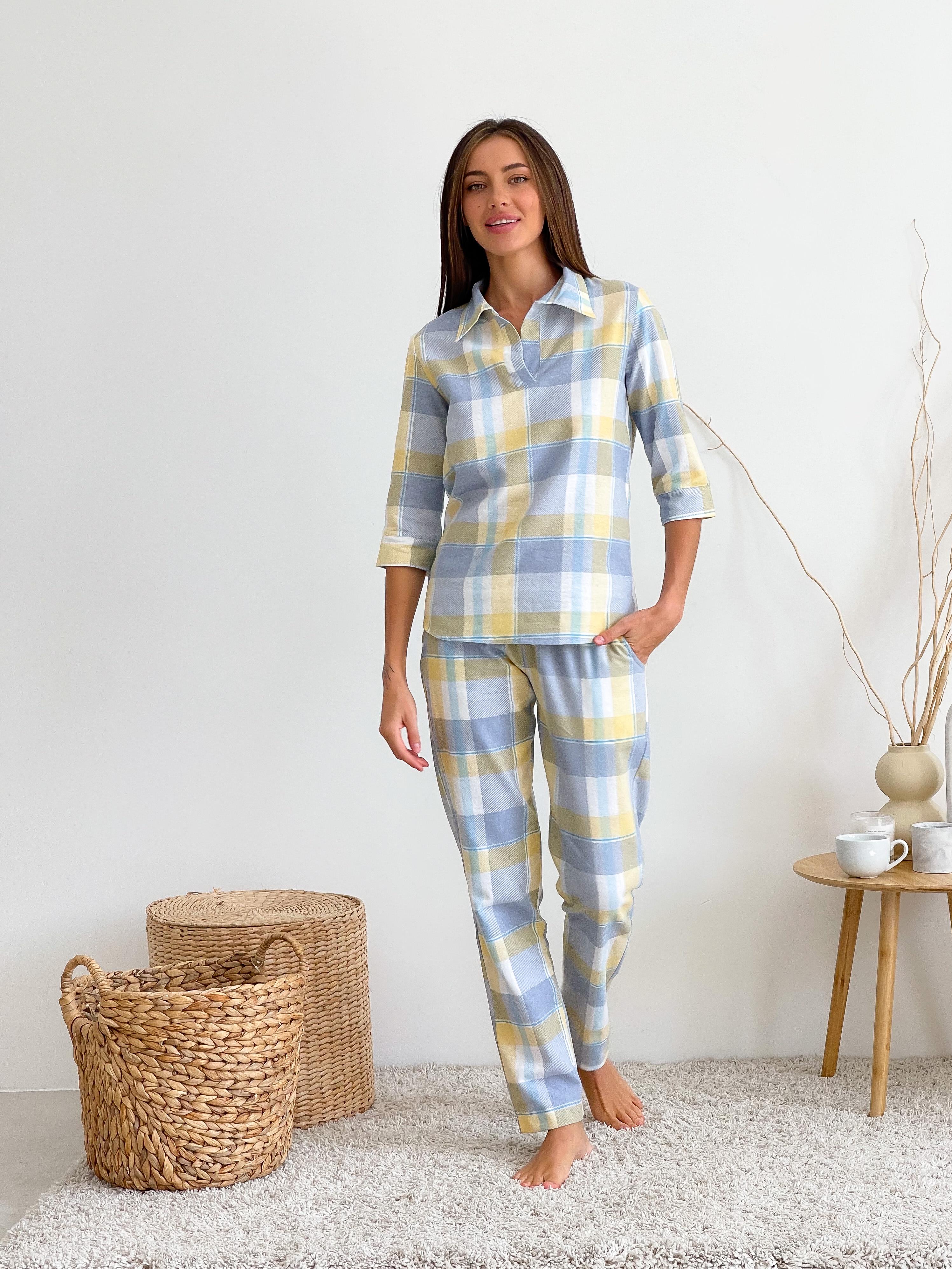 Домашний комплект COSY в клеточку S Желто-серый (F51P+f01wsS) Домашний комплект COSY в клеточку S Желто-серый (F51P+f01wsS)