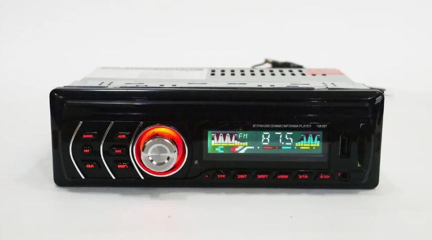 Автомагнітола 1DIN 1581BT Bluetooth USB/RGB підсвічування/FM/AUX/пульт 4x50 Вт (17444)