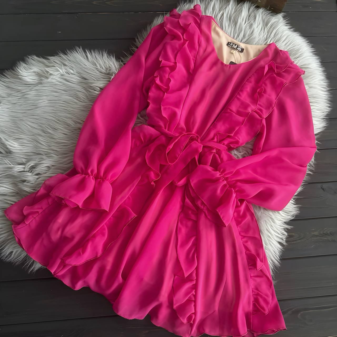 Сукня шифонова підліткова IRmAS 1266 140 см Малиновий - фото 13 Сукня шифонова підліткова IRmAS 1266 140 см Малиновий - фото 13