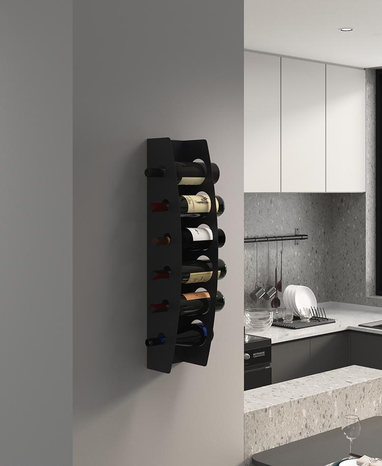 Полиця-тримач для вина NC Home WineLine на 6 пляшок Чорний (110323) - фото 2 Полиця-тримач для вина NC Home WineLine на 6 пляшок Чорний (110323) - фото 2